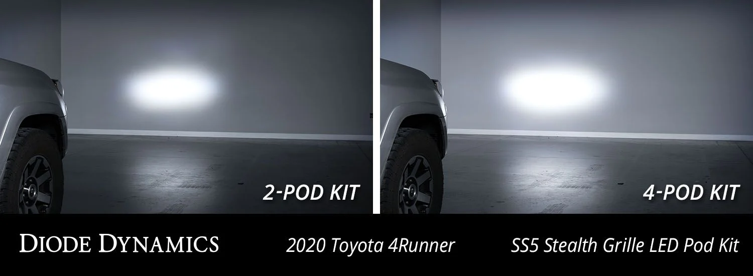 Clearance SS5 Stealth Grille LED Pod Kit 4Runner (2014-2024) - Image 3