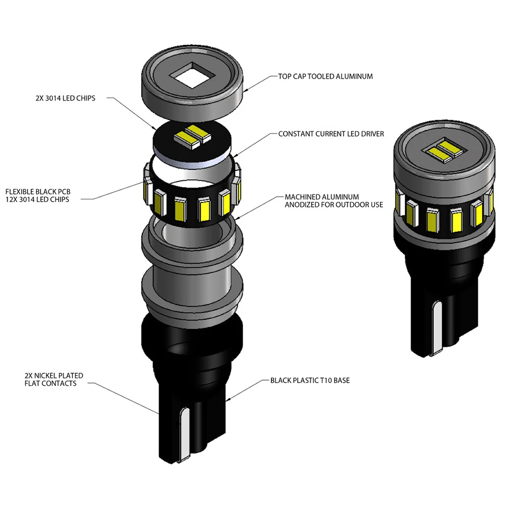 LED High Power Amber Front Sidemarker Bulbs Tacoma (2016-2023) - Image 4