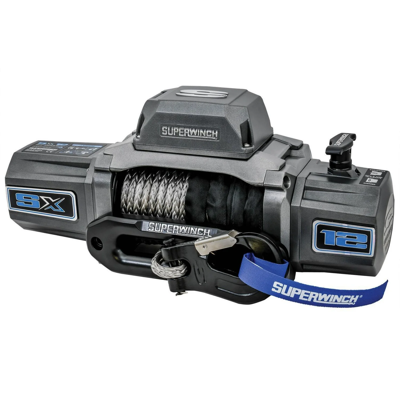 SX12SR 12V DC 12,000lb Synthetic Rope Winch - Image 2