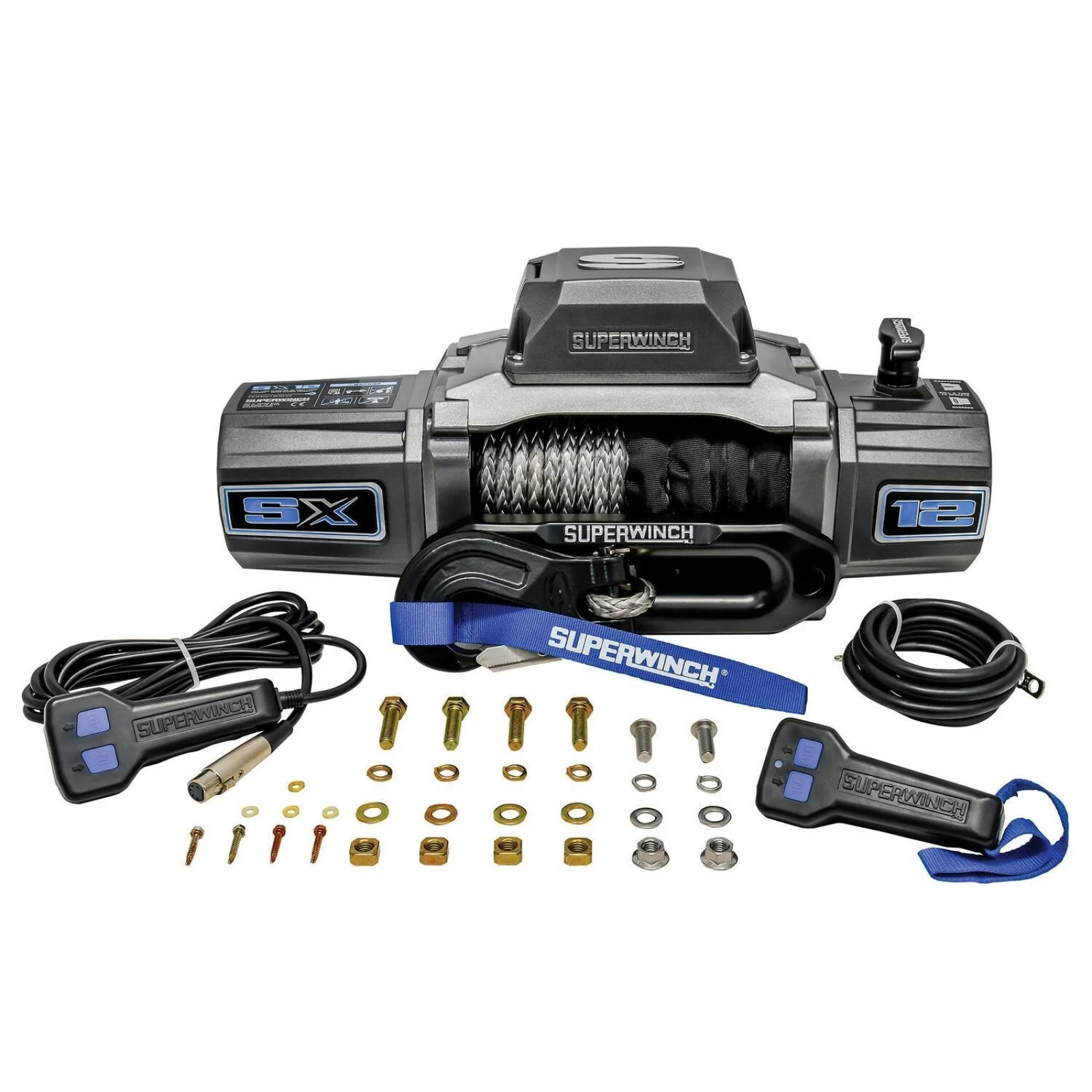 SX12SR 12V DC 12,000lb Synthetic Rope Winch - Image 4
