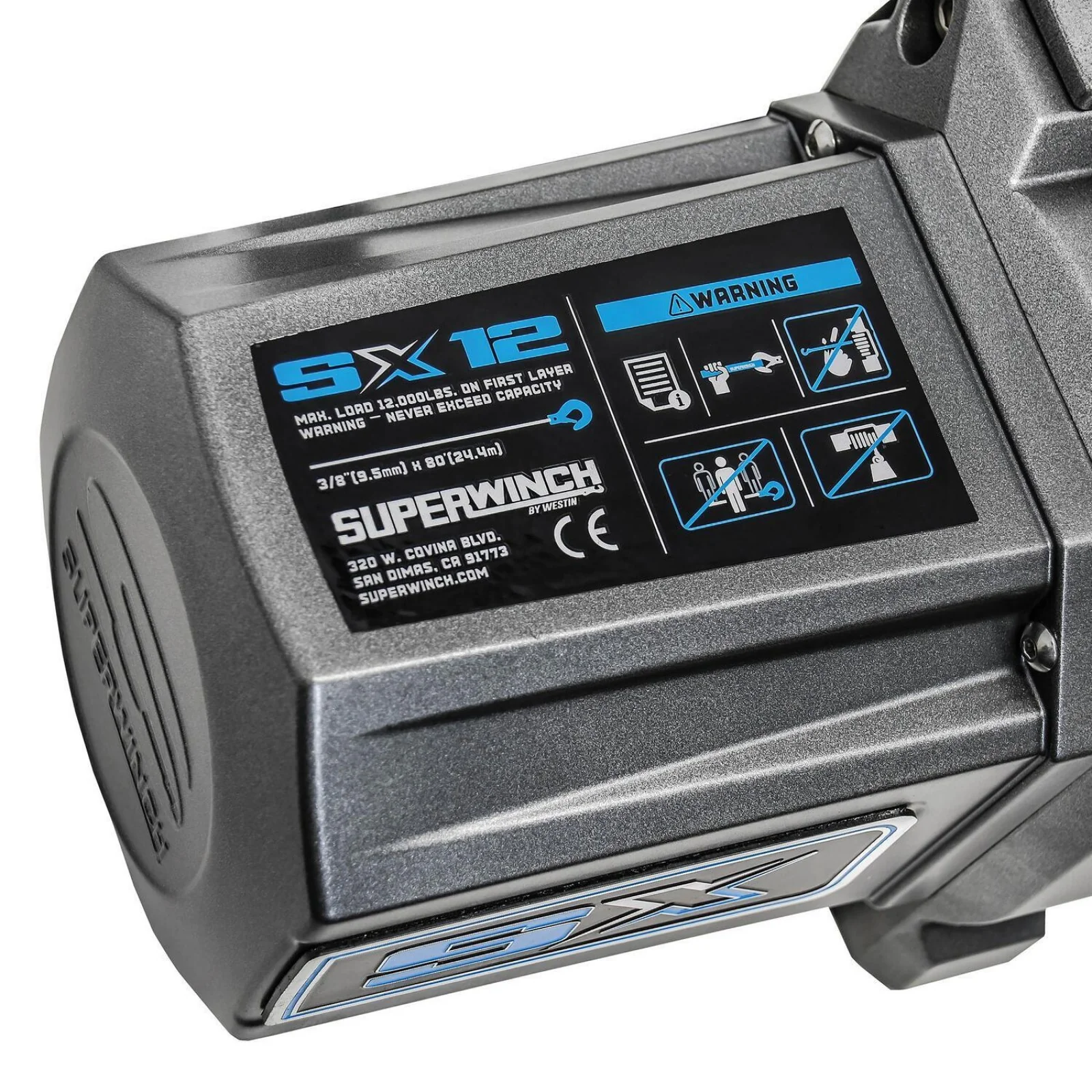SX12SR 12V DC 12,000lb Synthetic Rope Winch - Image 5