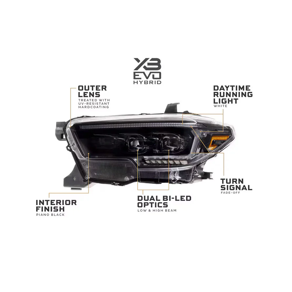 XB Evo Hybrid LED Headlights Tacoma (2016-2023) - Image 12