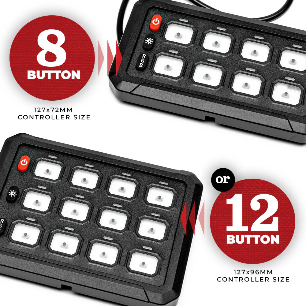 YP2 8 or 12 Button Auxiliary Power Kit + Bracket Tacoma (2016-2023) - Image 5